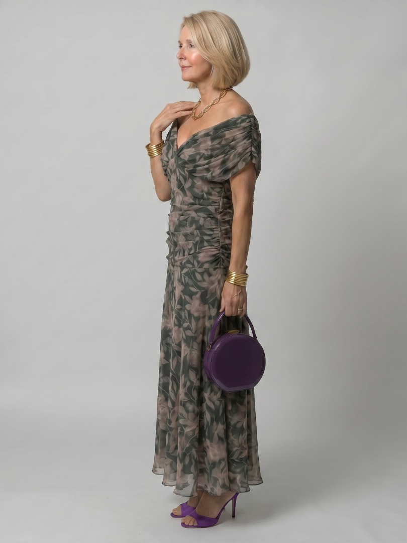 Calen | Elegantes Off-Shoulder-Midikleid