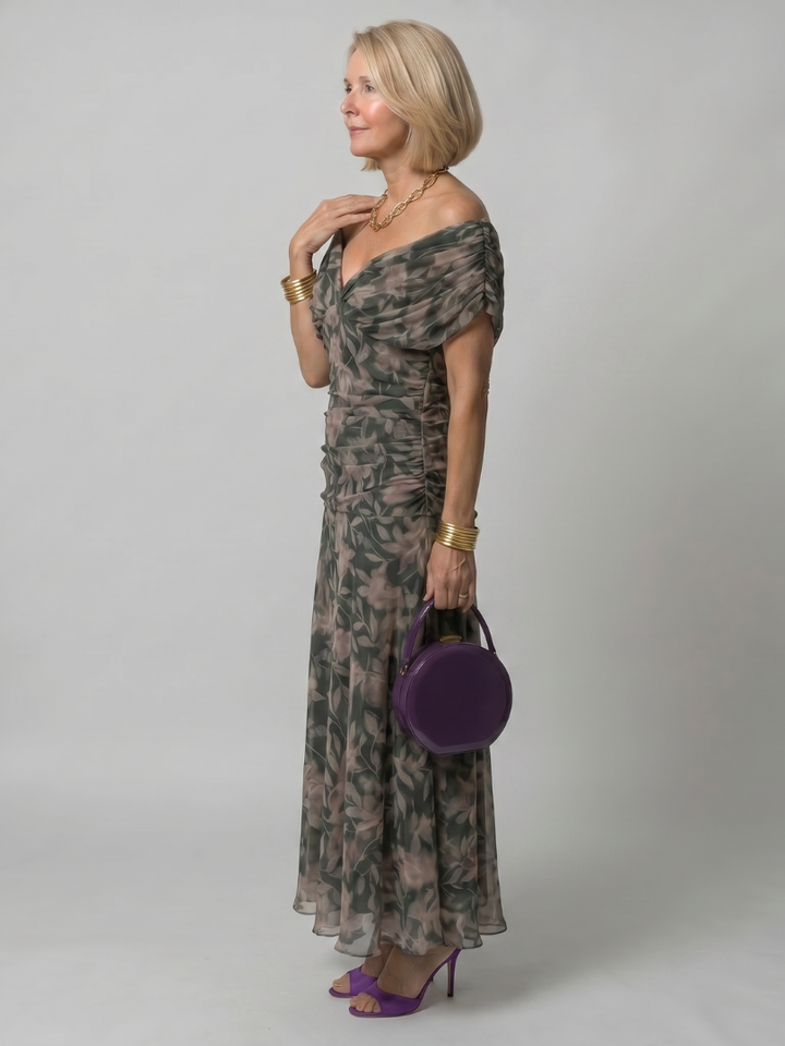 Calen | Elegantes Off-Shoulder-Midikleid