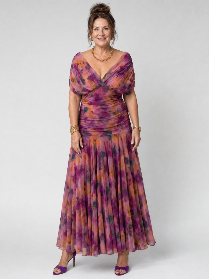 Calen | Elegantes Off-Shoulder-Midikleid