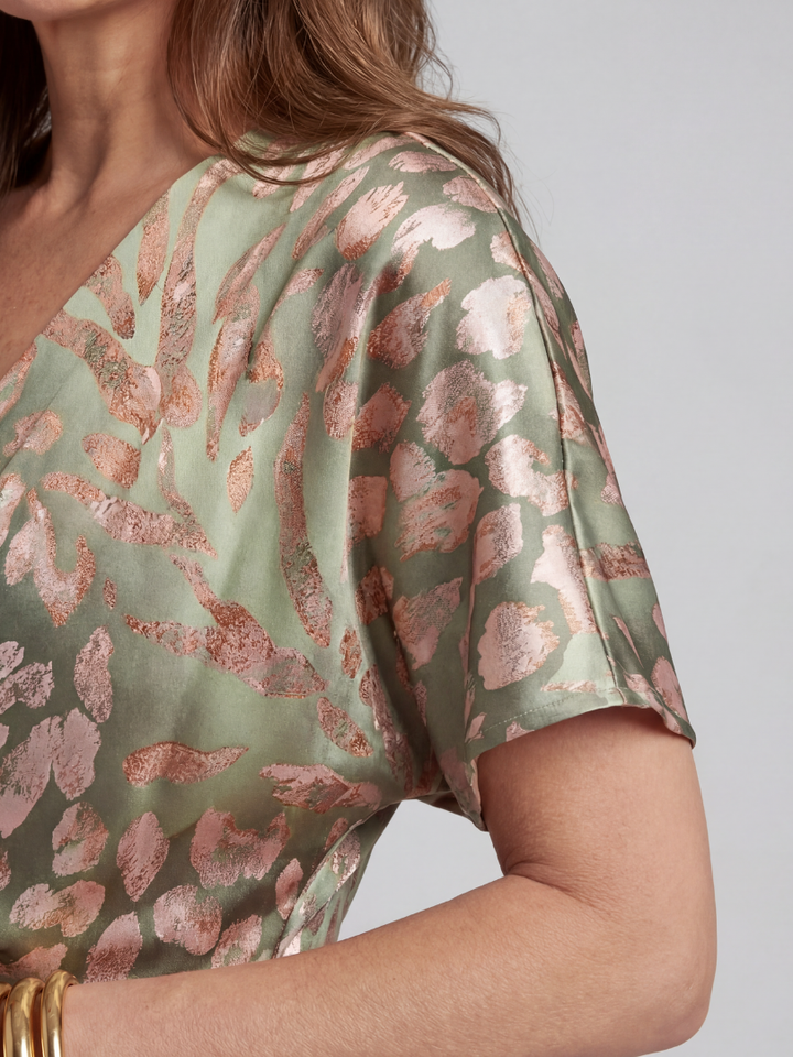 Coralie | Midikleid mit abstraktem Print
