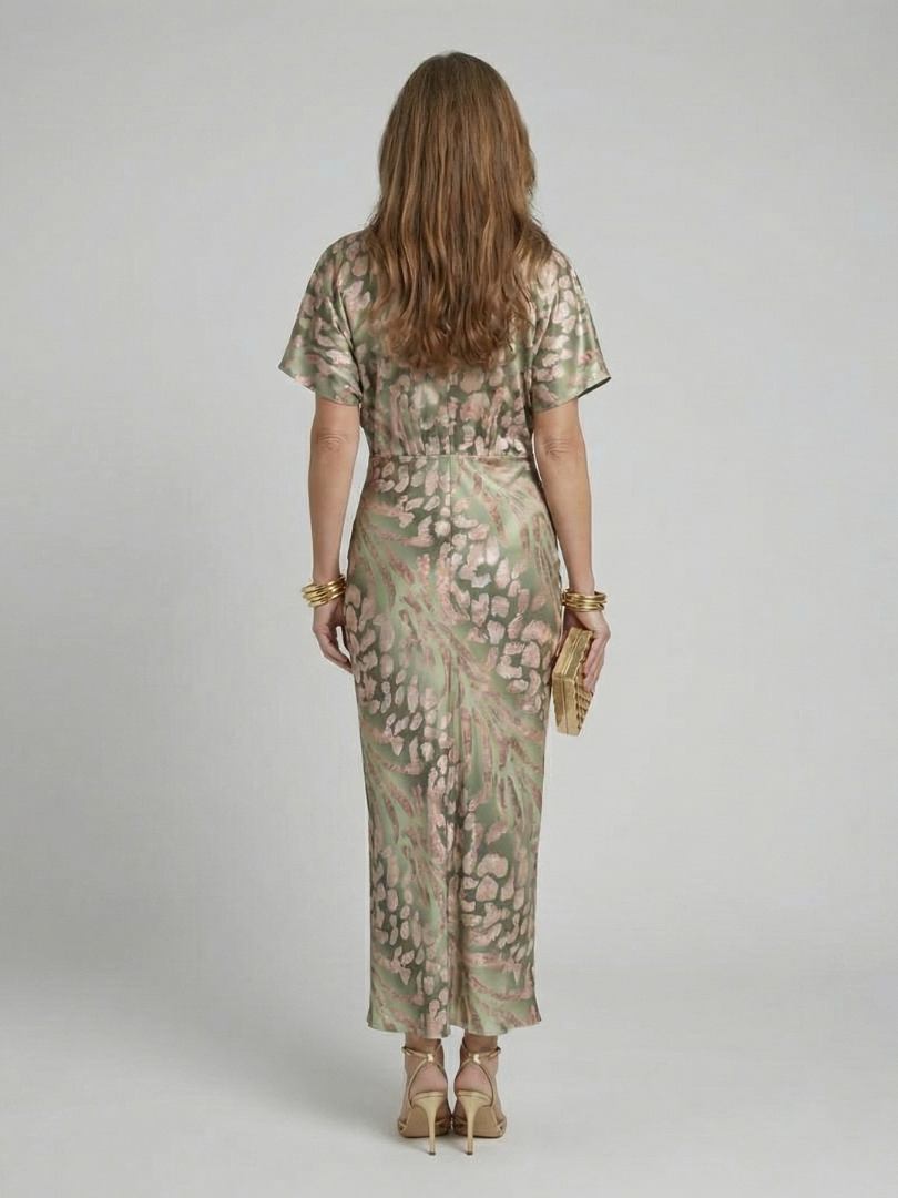 Coralie | Midikleid mit abstraktem Print