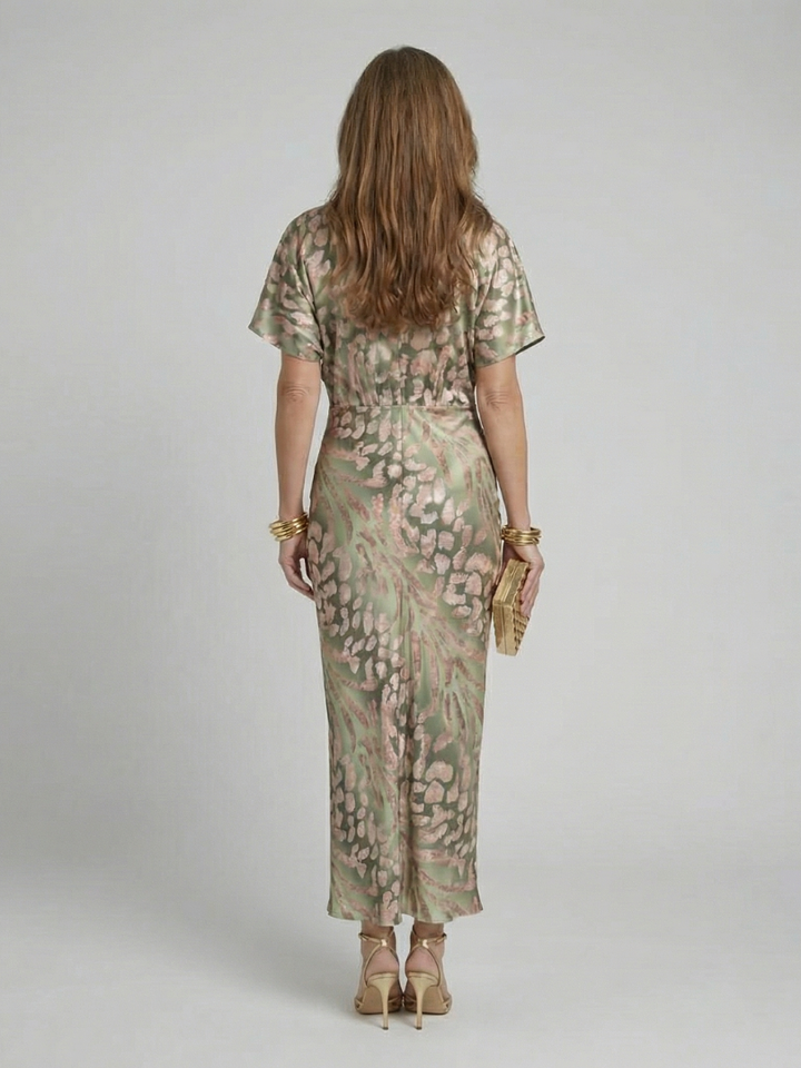 Coralie | Midikleid mit abstraktem Print