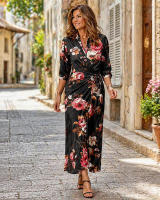 Haus Albrecht – Greta Bedrucktes Maxikleid