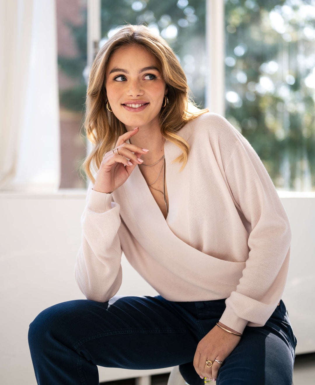 LES CINQ Übergangspullover in Softblush