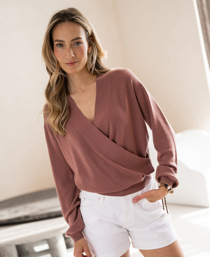 LES CINQ Dusty Pink Oversized Sweater