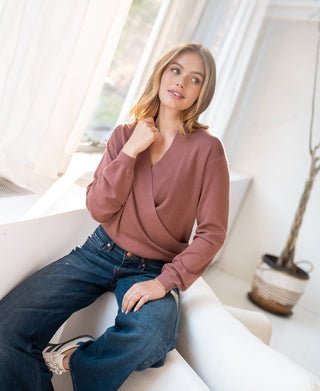 LES CINQ Dusty Pink Oversized Sweater