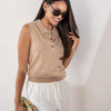 Ärmelloser Polopullover LE CLUB in Sanftem Camel