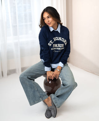 St. Honore LA HARPER Sweater in Dark Blue
