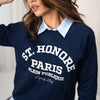 St. Honore LA HARPER Sweater in Dark Blue