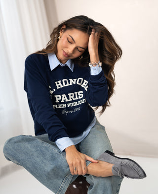 St. Honore LA HARPER Sweater in Dark Blue