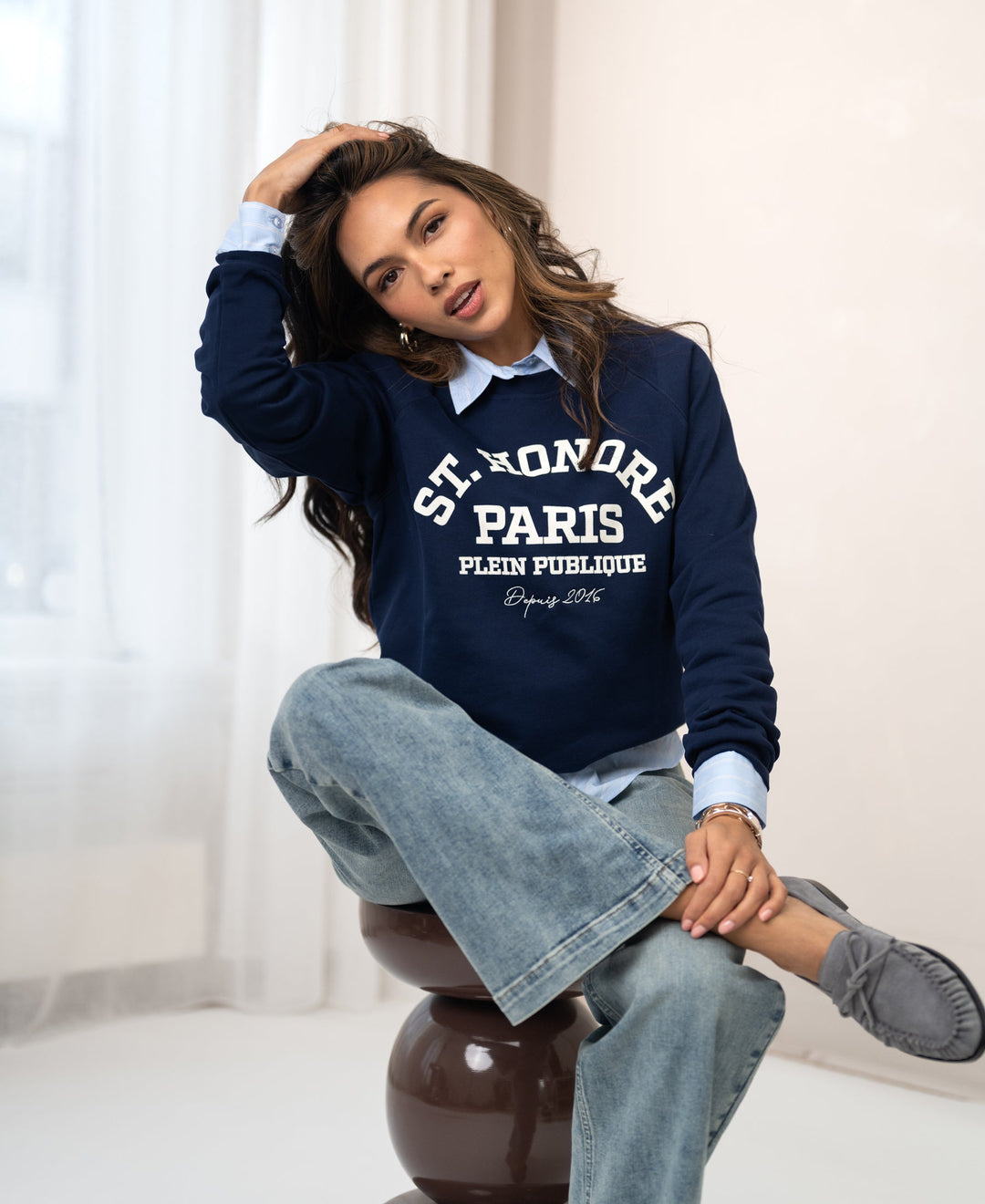 St. Honore LA HARPER Sweater in Dark Blue
