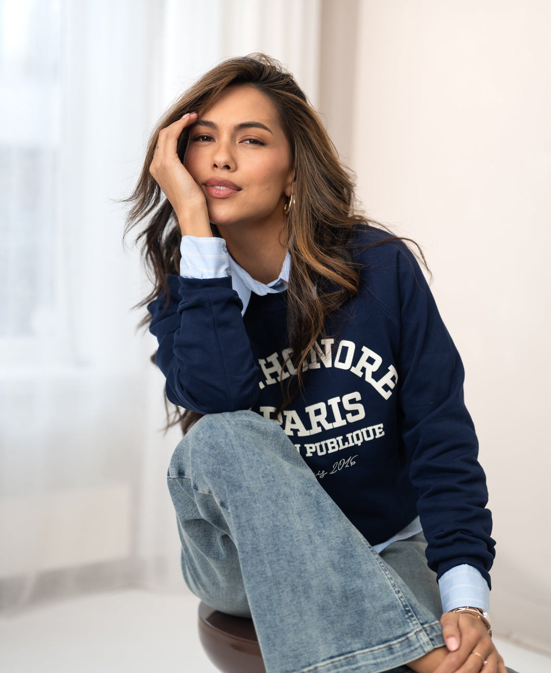 St. Honore LA HARPER Sweater in Dark Blue