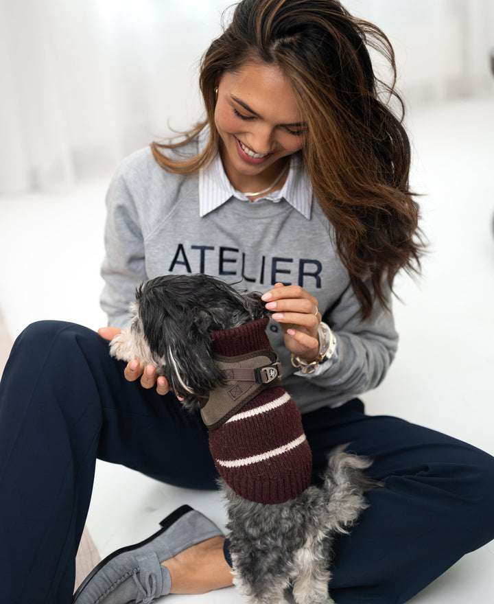 LA HARPER Light Gray Sweater ATELIER