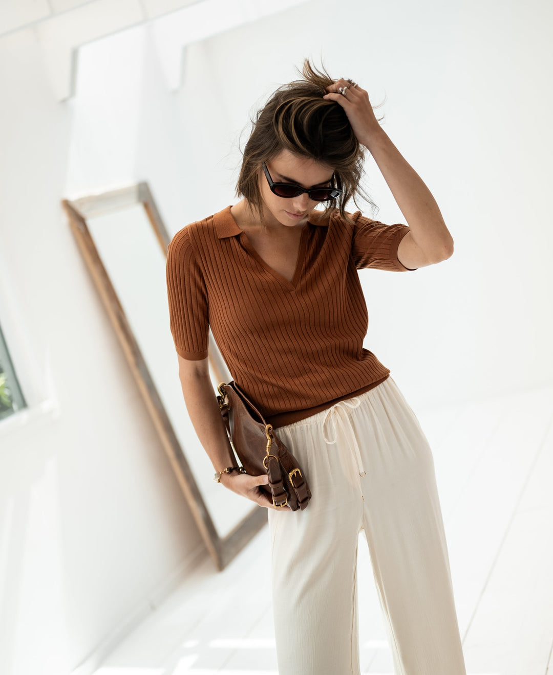 Tencel Silk Polo LE JASMIN Havana