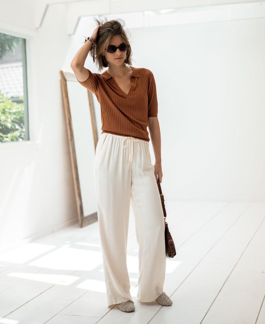 Tencel Silk Polo LE JASMIN Havana