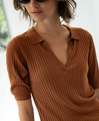 Tencel Silk Polo LE JASMIN Havana