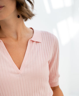 Tencel Silk Polo LE JASMIN Soft Pink