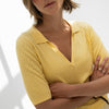Tencel Silk Polo Shirt LE JASMIN in Yellow