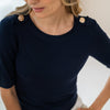 LE MAJOR Dark Blue Merino Pullover