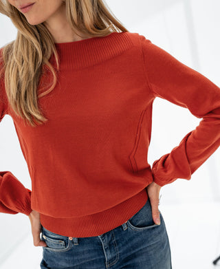 LA MUSE Cayenne U-Boot-Ausschnitt Pullover