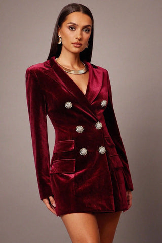 FRESH LABEL | Olivia - Velvet Blazer Dress