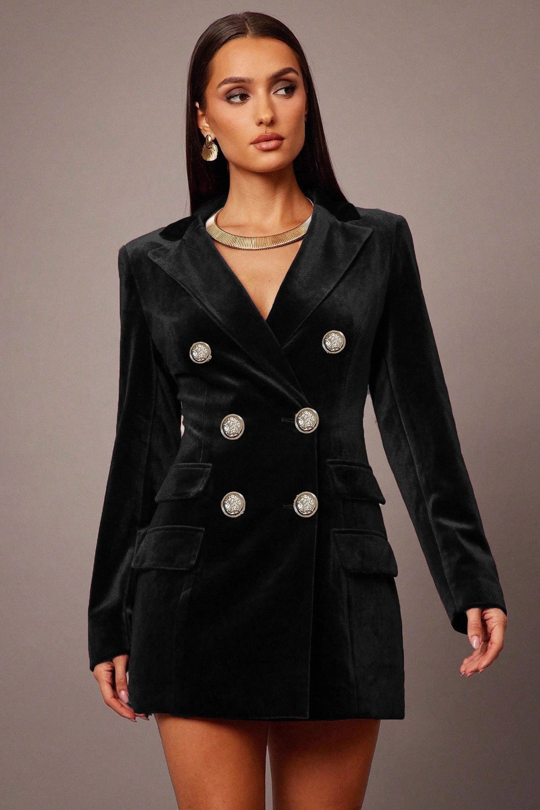 FRESH LABEL | Olivia - Velvet Blazer Dress