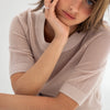 Haus Albrecht – Isabel Seiden-Mesh-Pullover in Sand