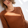 Seiden-Mesh-Pullover LE NANCY in Havana