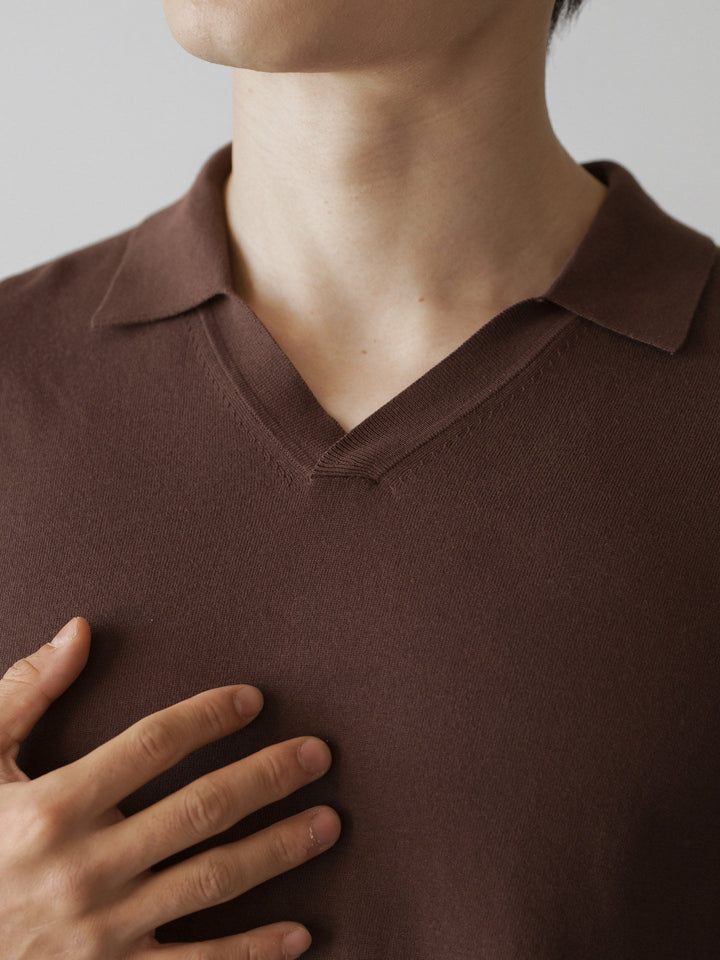 Haus Albrecht – Moritz Poloshirt mit offenem Kragen