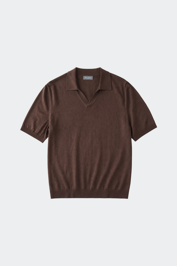 Haus Albrecht – Moritz Poloshirt mit offenem Kragen