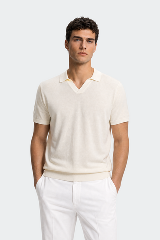 Haus Albrecht – Moritz Poloshirt mit offenem Kragen