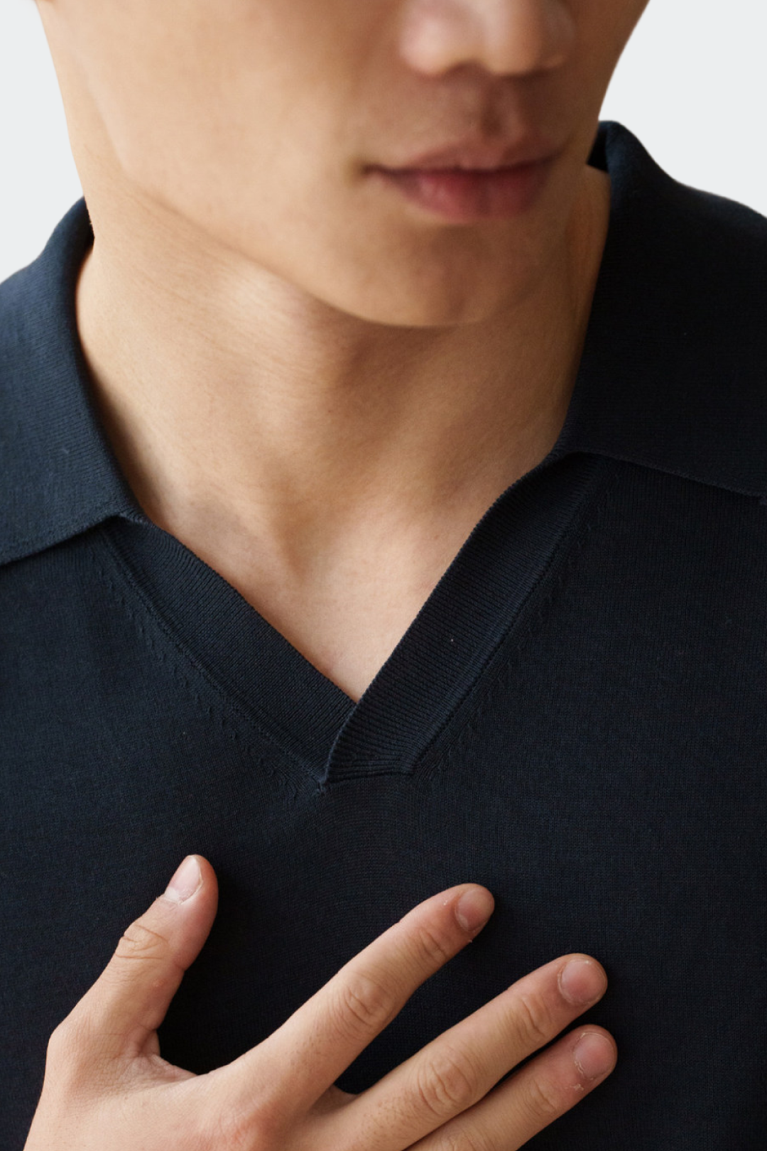Haus Albrecht – Moritz Poloshirt mit offenem Kragen