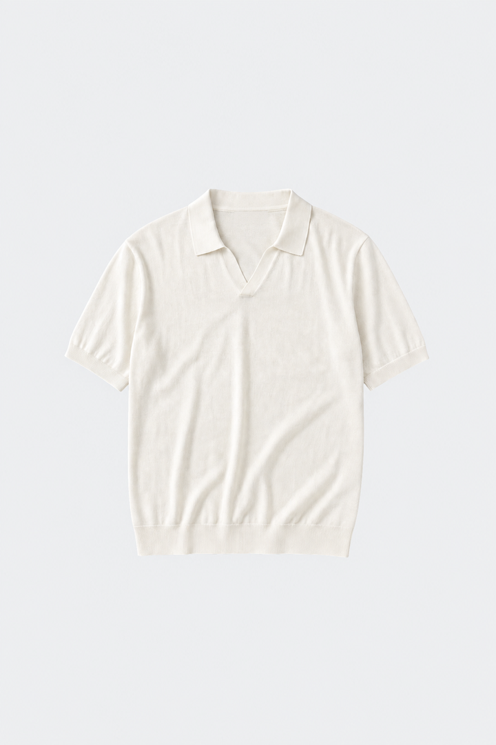 Haus Albrecht – Moritz Poloshirt mit offenem Kragen