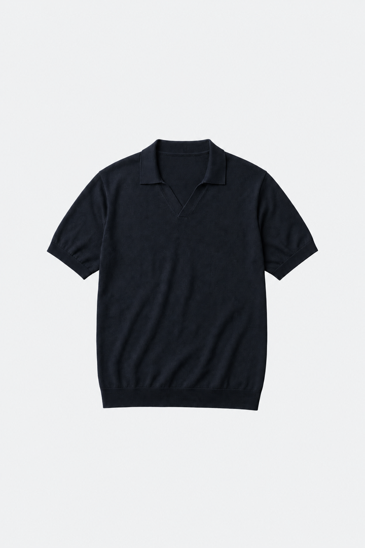 Haus Albrecht – Moritz Poloshirt mit offenem Kragen